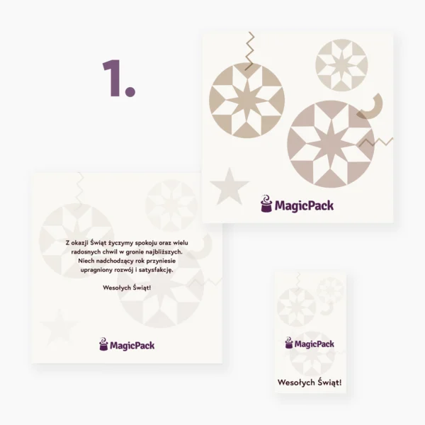 Kartka świąteczna z życzeniami, wersja 1