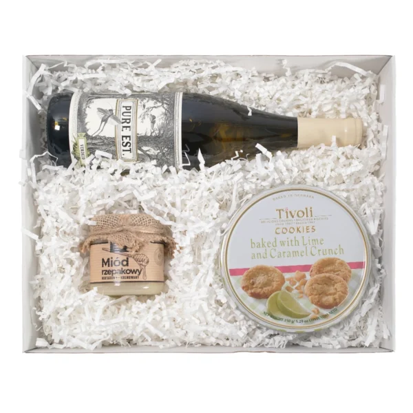 Zestaw prezentowy , wico, ciateczka i miod